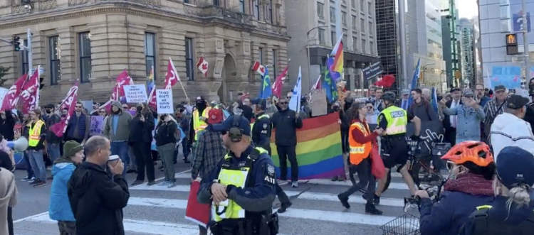 'Million March for Children' protest on Parliament Hill met by pro-LGBTQ2S+ counter protest
