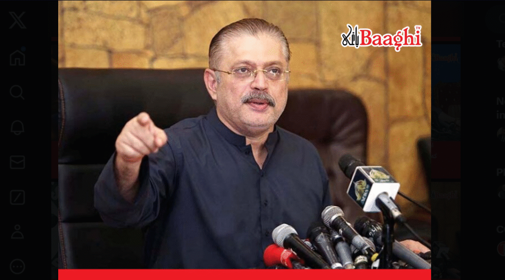 Sharjeel Memon Welcomes Federal Government’s Environmental and Agricultural Emergency | Baaghi TV