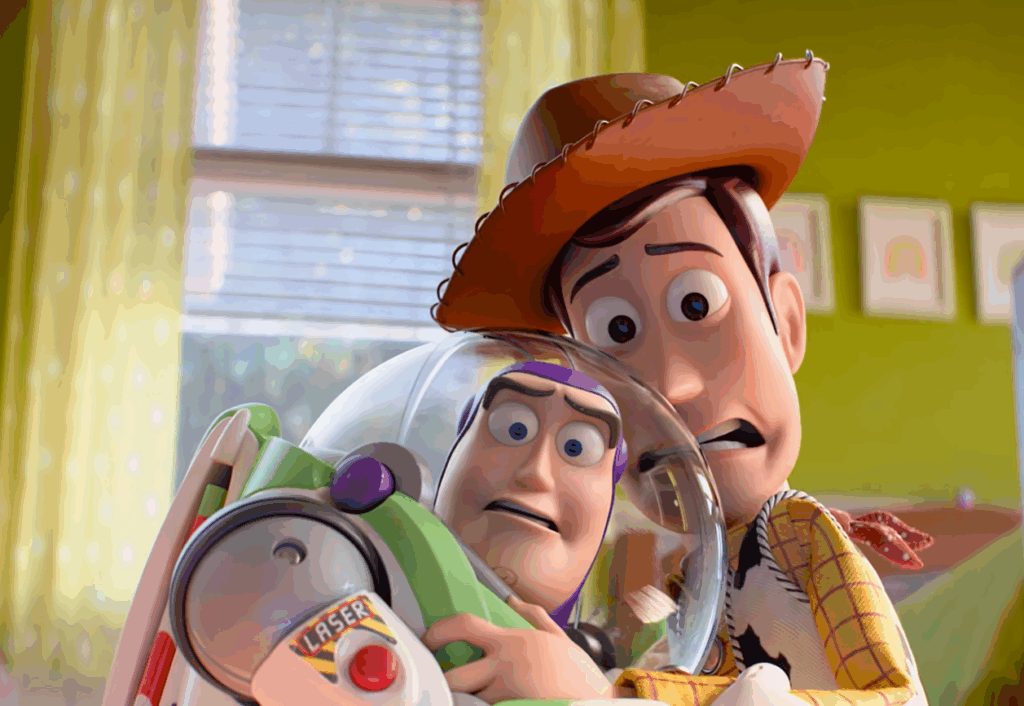 Two characters from Toy Story