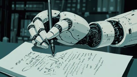 Robot representing AI Writing